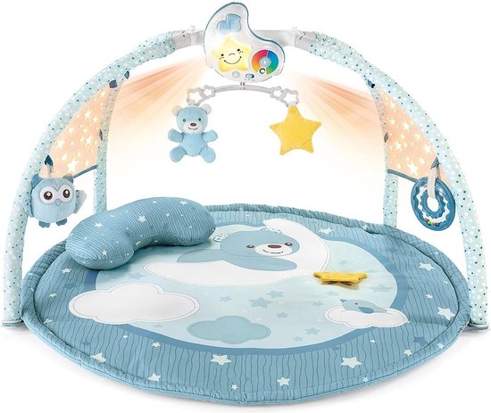 Baby Speelkleed Met Boog - Babyspeelgoed 0 Jaar - Kinderspeelgoed 1 Jaar - Speelmat - Babygym - Licht Blauw van Merkloos