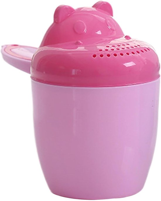 Baby Spoelbeker - Cartoon Emmer - Veilig Baden - Oogbescherming - 22x17x12 cm - Roze