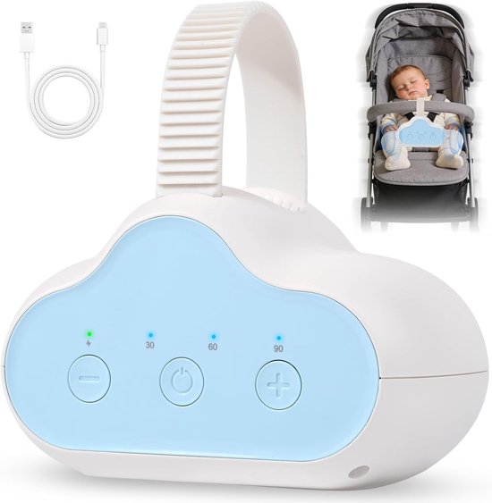 Baby Stroller Swing, Rechargeable Sleep Aid for Babies with 3 Adjustable Swing Intensities and Timer of 30, 60, 90 - ShopVlot