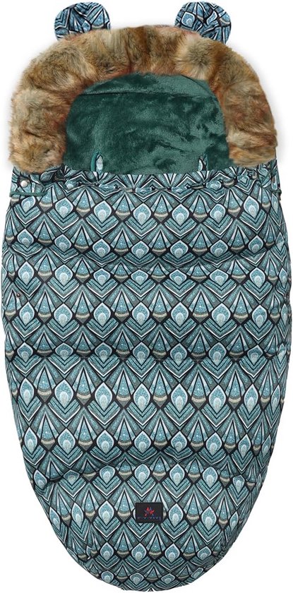 Baby Swaddle Dekens - Baby Wikkeldeken - Kinderwagen Comfort - Winddicht Dubbele Rits - 100 x 46 cm - Groen