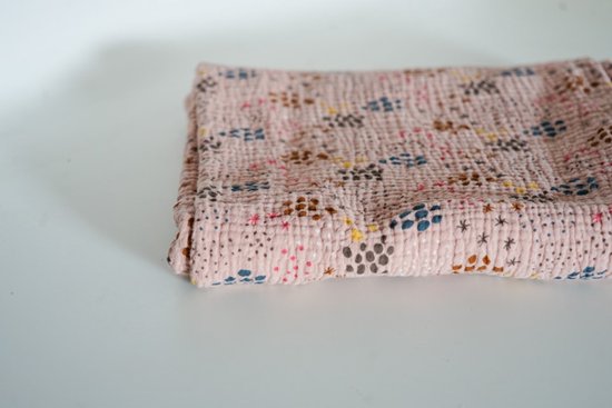Baby-swaddle-hydrofiele doek-afm: 95x95-multi kleur-handgemaakt ( Sweet baby Bedstraw ) van Biobimbo