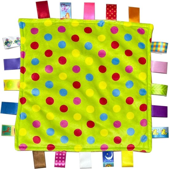 Baby Tag Deken - Troostdeken Knuffel - Baby Ontwikkeling Stimuleren - Zachte Pluche Met Labels - 265 x 265 cm