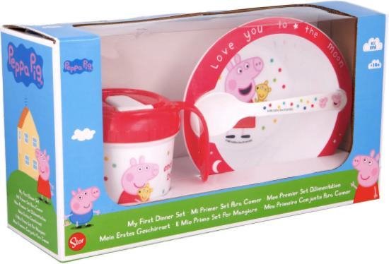 Baby Trainer set 3-deilig Peppa Pig - Drinkbeker, Kom en Lepel van Peppa Pig