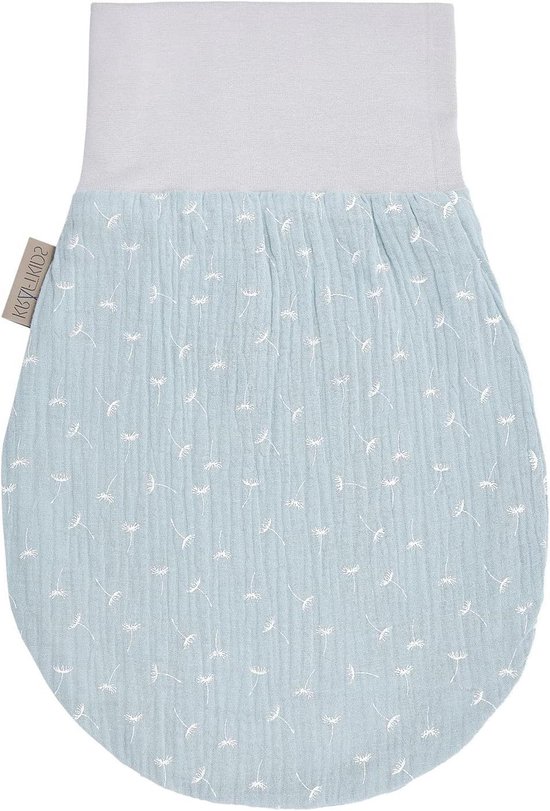 Baby trappelzak - Voetenzak baby - Warm en comfortabel - Handgemaakt in EU - 34 cm - Mint paardenbloemen