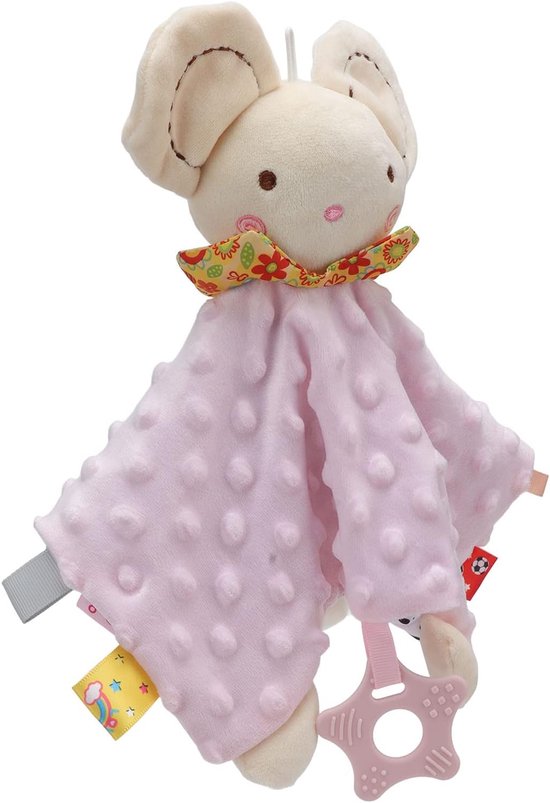 Baby Veiligheidsdeken - Knuffel Deken - Rustige Slaap - Dubbele Functie - 28 cm - Roze