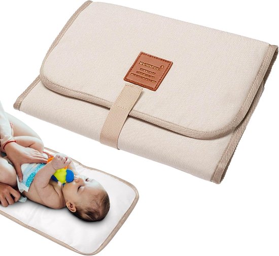 Baby Verschoonmatje - Verschoningsmatje Voor Onderweg - Foldable Travel Changing - Draagbaar Verschoonmatje - Waterbestendig - Verschoningsmatje - Aankleedkussens - Diaper Mat with Magic Stickers for Trips Travel Tours van Merkloos