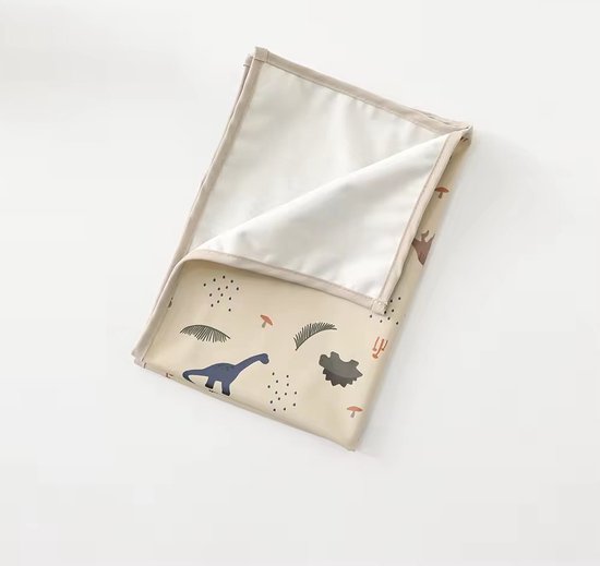 Baby Verschoonmatje voor onderweg - Groot 50x70 cm - Dinosaurus - Waterproof van Koeka