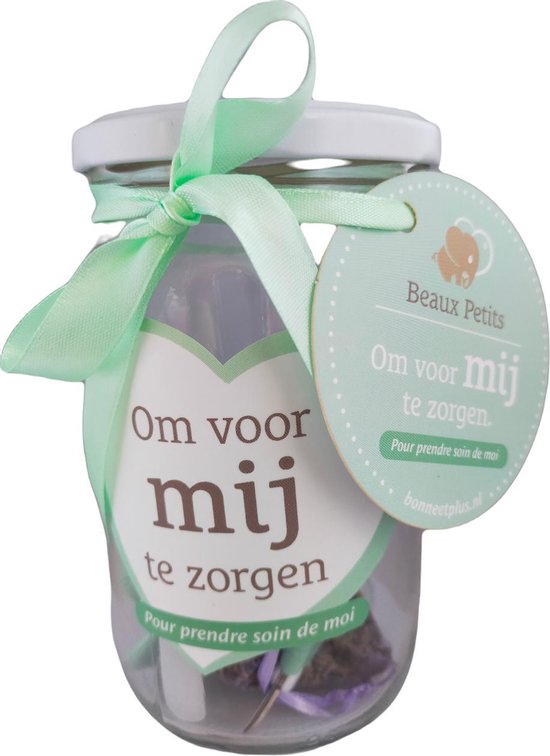 Baby verzorgingsset 6-delig veilige Verzorgset in glazen pot van Beaux Petits® groen/neutraal/geslacht onbekend - Baby Geschenkset - Babyshower - Manicureset - Kraamcadeau neutraal jongen meisje groen - Cadeausett van Beaux Petits®