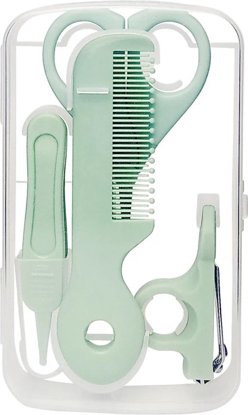 Baby verzorgingsset groen - babyverzorgingsset - kraamcadeau - manicureset met kam van A3 Baby & Kids