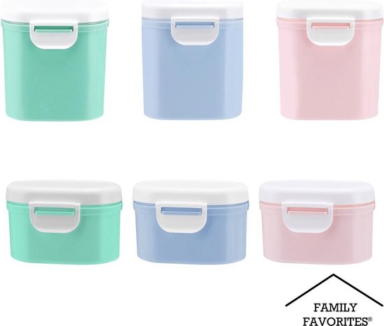 Baby Voeding BewaarBox - Roze - Klein - Family Favorites - MelkpoederBox - Melkpoeder - Bewaren - Multifunctioneel van Family Favorites