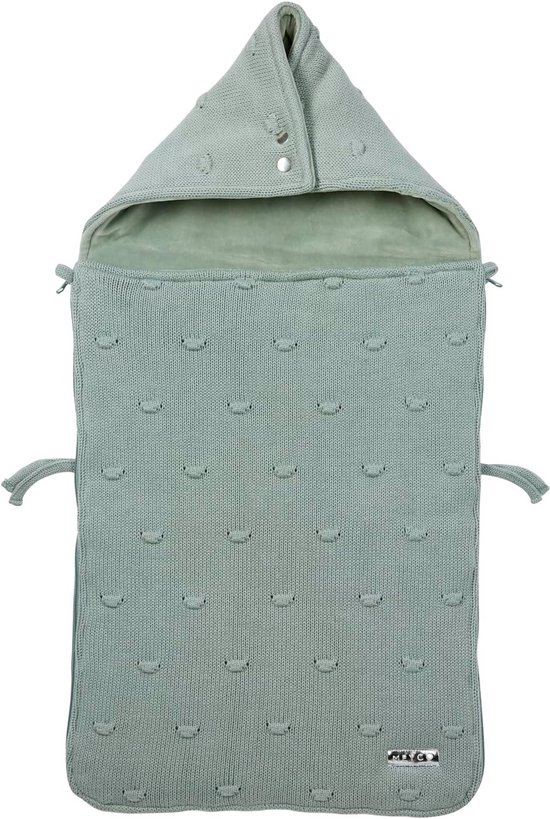 Baby Voetenzak - Autostoel deken - Baby warm houden - Rits voor ventilatie - 82 x 40 cm - Stone Green