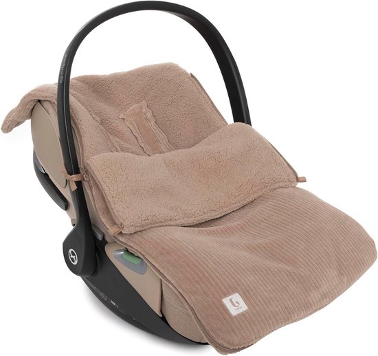 Baby Voetenzak - Autostoel deken - Warm Blijven - Geribbelde structuur - Groep 0+ - Melk Koffie