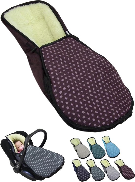 Baby Voetenzak - Autostoel Muts - Warm Blijven - Waterafstotend - 75 x 40 cm - Sterren Bordeaux