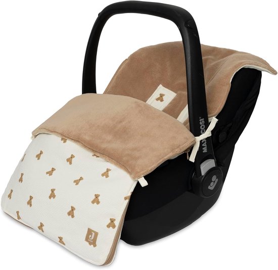 Baby Voetenzak - Autostoelhoes Kinderwagen - Warm en Veilig - Gemaakt voor 3/5-puntsgordels - 82 x 42 cm - Teddy Beer van Merkloos