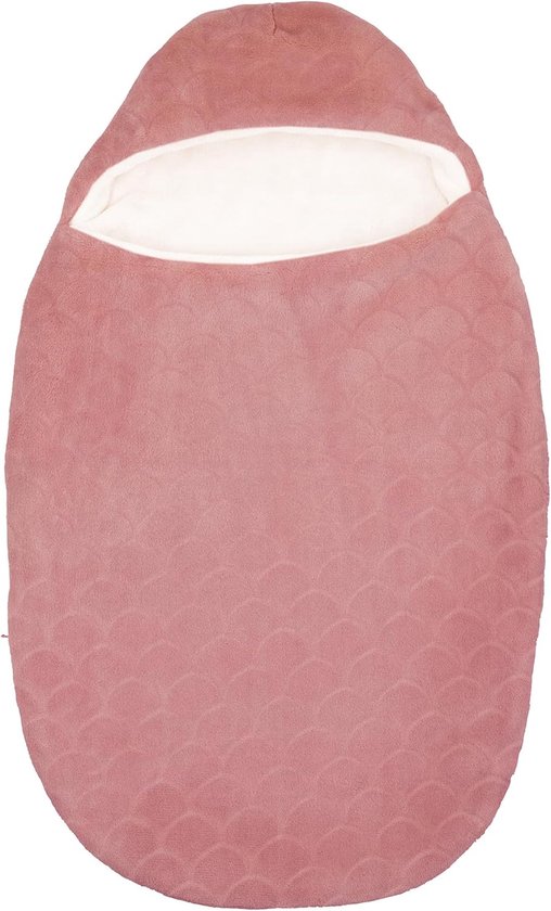 Baby Voetenzak - Baby Slaapzak - Veilig Onderweg - Zacht Gevoerd Materiaal - 70 x 44 cm - Roze Wit