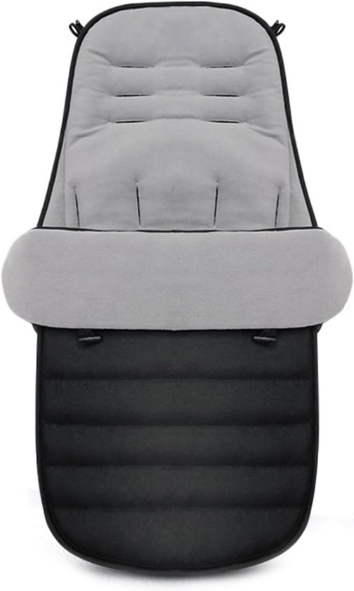 Baby voetenzak - Kinderwagen deken - Winterse uitjes - Afneembaar en wasbaar - 97 x 44 cm - Grijs