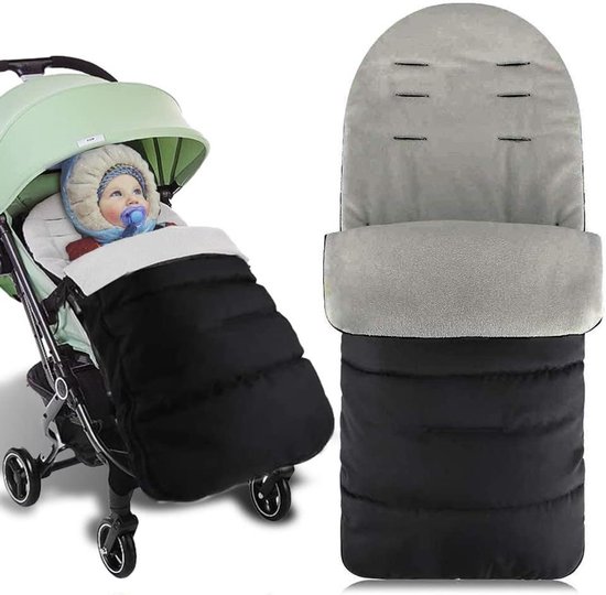 Baby Voetenzak - Kinderwagen Dekentje - Warm Blijven - Waterafstotend Materiaal - 87 cm Lengte - Grijs
