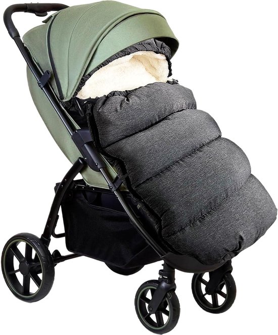 Baby Voetenzak - Kinderwagen Dekje - Warmte Buiten - Dubbellaags Verdikt - 100 cm - Donkergrijs