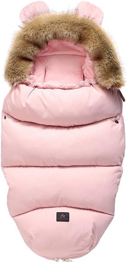 Baby Voetenzak - Kinderwagen Slaapzak - Warm Blijven - Wind- en Waterdicht - 100x48 cm - Roze