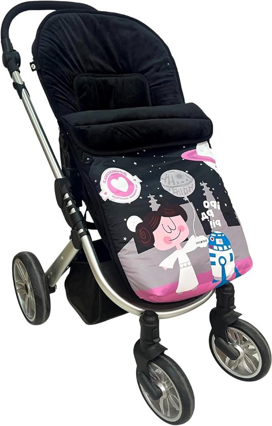 Baby Voetenzak - Kinderwagen Zak - Baby Warm Houden - Waterdichte Fleece - 10x49x97 cm - Grijs Wit