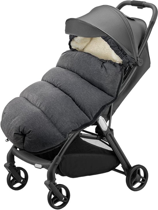 Baby Voetenzak - Kinderwagen Zak - Warm Blijven - Dubbellaags Ontwerp - 100 cm - Grijs
