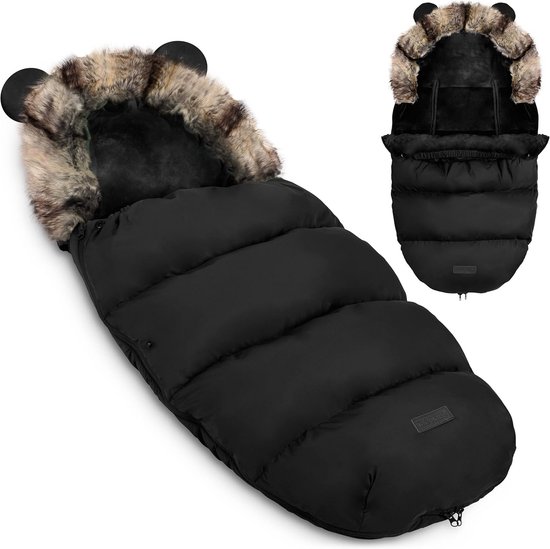 Baby Voetenzak - Kinderwagen Zak - Warmte Buiten - Waterafstotend Winddicht - 96 x 45 cm - Zwart