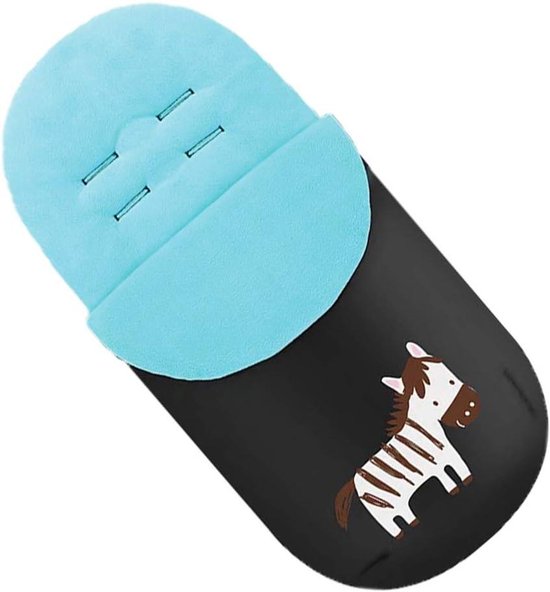 Baby Voetenzak - Kinderwagen zak - Warmte buiten - Waterdichte stof fleece - 92 x 42 cm - Nautisch blauw van Merkloos