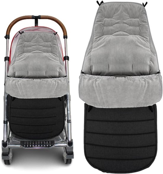 Baby Voetenzak - Kinderwagen Zak - Winter Warmte - Antislip Bevestiging - Universeel - Zwart
