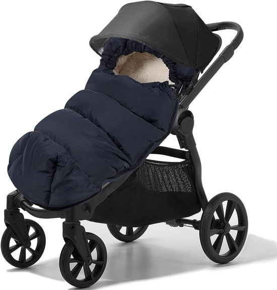 Baby Voetenzak - Muts Pram - Baby Warm Houden - Afneembaar Ontwerp - 39.1 x 27.5 x 10.6 cm - Blauw