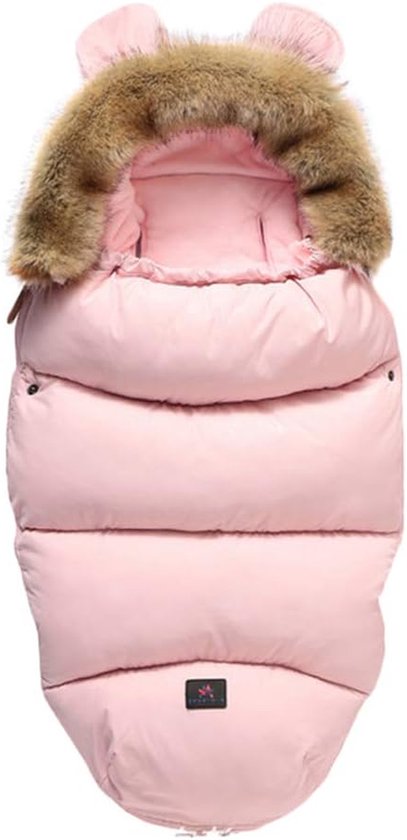 Baby Voetenzak - Slaapzak Kinderwagen - Warm Blijven - Waterdicht Winddicht - 100 x 48 cm - Roze