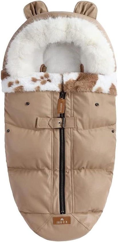 Baby Voetenzak - Slaapzak Kinderwagen - Warm Blijven - Waterdicht & Winddicht - 100x46cm - Kaki