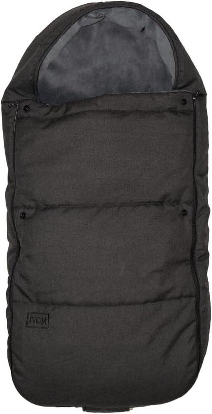 Baby Voetenzak - Universele Topper - Warm en Comfortabel - Capuchon Model - 90 x 45 cm - Zwart