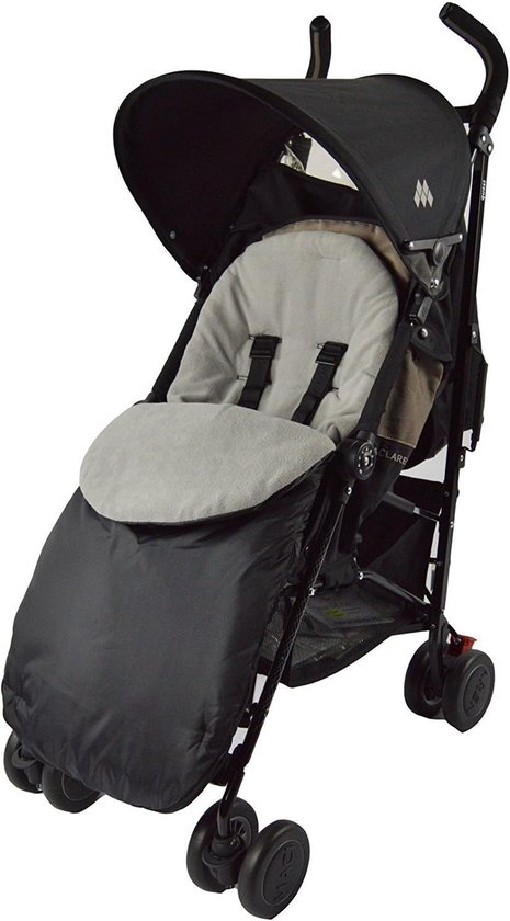 Baby Voetenzak - Wandelwagen Accessoire - Comfortabel Reizen - Omvormbaar tot Zitverkleiner - 46 x 40 cm - Grijs