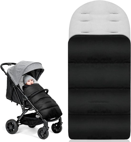 Baby Voetenzak - Wandelwagen zak - Warmte buiten - Waterdicht en winddicht - 84x40 cm - Grijs