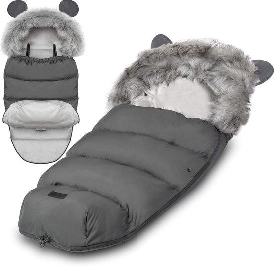 Baby Voetenzak - Wandelwagenzak - Warm Blijven - Waterdicht Ademend - 95 x 45 cm - Grijs