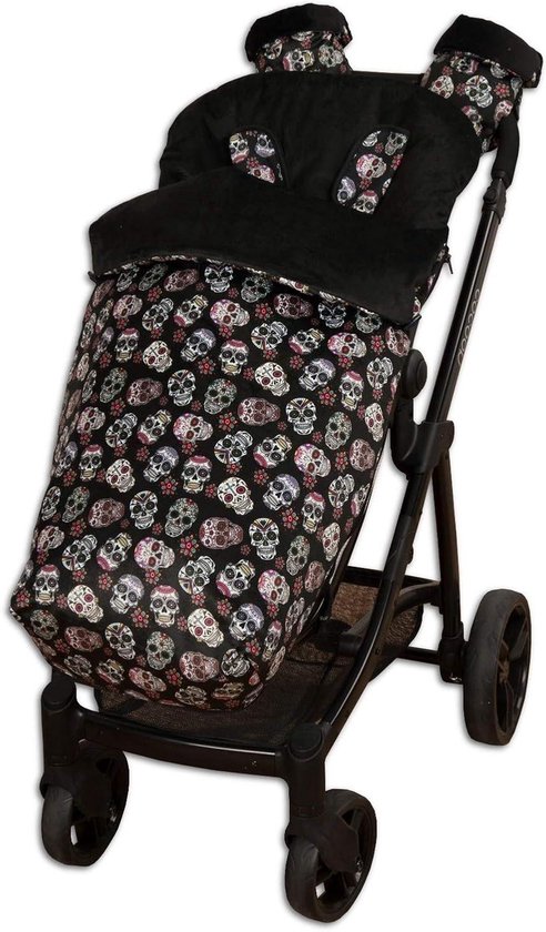 Baby Voetenzak - Wanten en Hoesjes - Kinderwagen Comfort - Waterafstotend Fleece - Universeel - Zwart