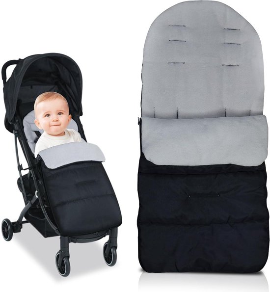 Baby Voetenzak - Winter Buggy - Warm Blijven - Waterproof Windproof - 88 x 40 cm - Grijs
