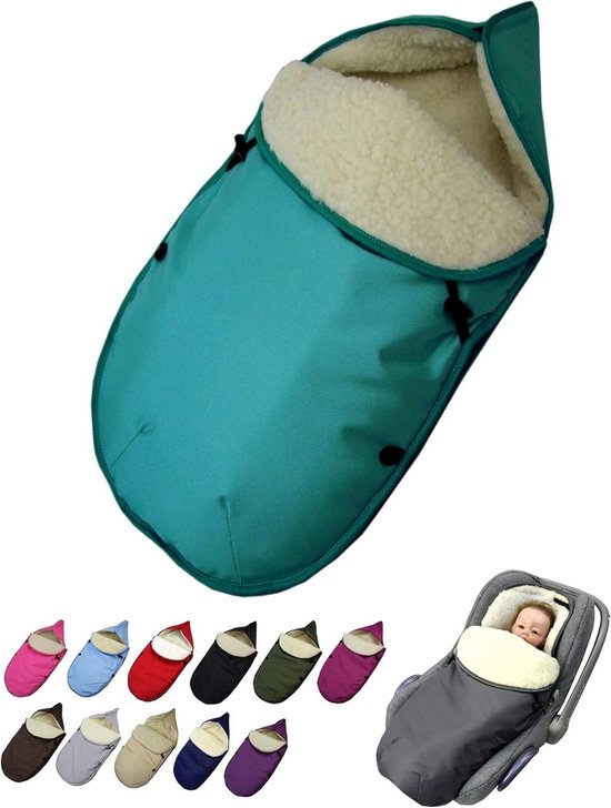 Baby voetenzak - Winter omslagdoek - Baby warm houden - Universele pasvorm - 78 x 42 x 8 cm - Turquoise
