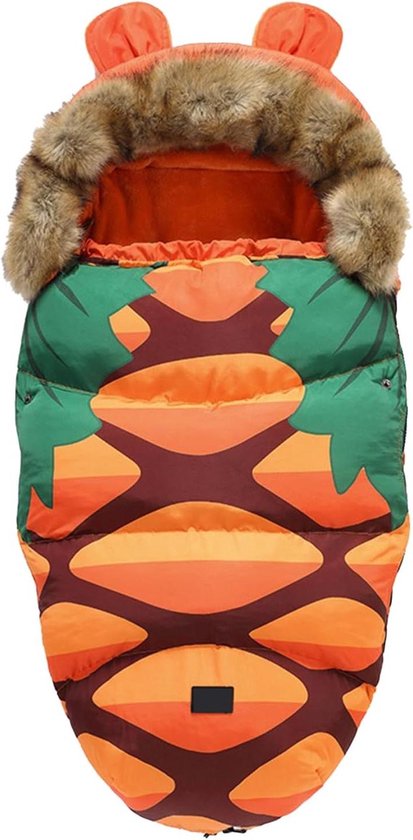 Baby Voetenzak - Winterwikkeldeken Kinderwagen - Baby Warm Houden - Waterdicht Winddicht - 100 x 48 cm - Ananas