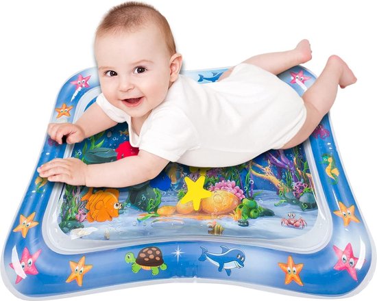 Baby Water Mat - Inflatable & Sensory - 66 x 50 cm - Water Play Mat for 3-6 Months - Perfect for Early Development - Stimulating Development in a Playful Way van $