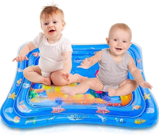 Baby Waterspeelmat - Opblaasbare Watermat - Speelmat Kraamcadeau - Speelkleed Baby - 100x100 cm van Dolce Luna