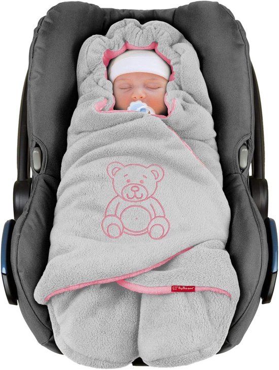 Baby winter-wikkeldeken, origineel met de beer, universele knuffeldeken voor babyzitje, autostoel, babydeken voor kinderwagen, buggy