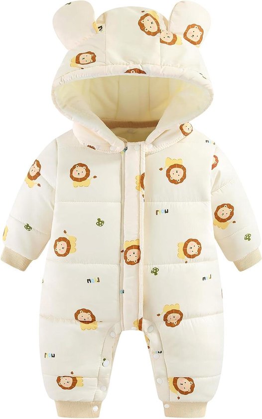 Baby Winterpak - Kinder Jumpsuit - Warm Blijven - Schattige Dierenprints - 3-24 Maanden - Meerdere Kleuren