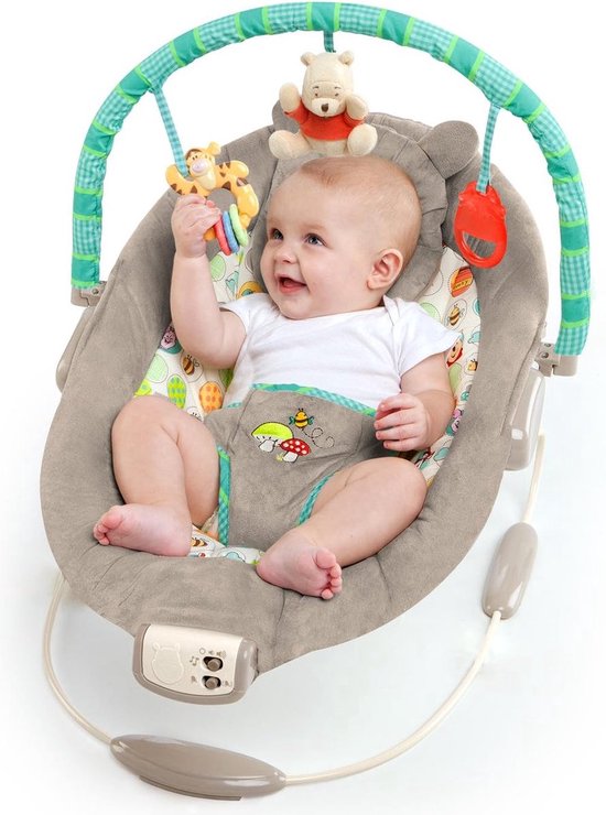 Baby wip - Winnie The Pooh Wip - Automatische Uitschakelfunctie - Melodieën - Volumeregelaar - Afneembare Hoofdsteun En Speelboog - Speelwip - Speelbeugel - Babyschommel van Disney Baby
