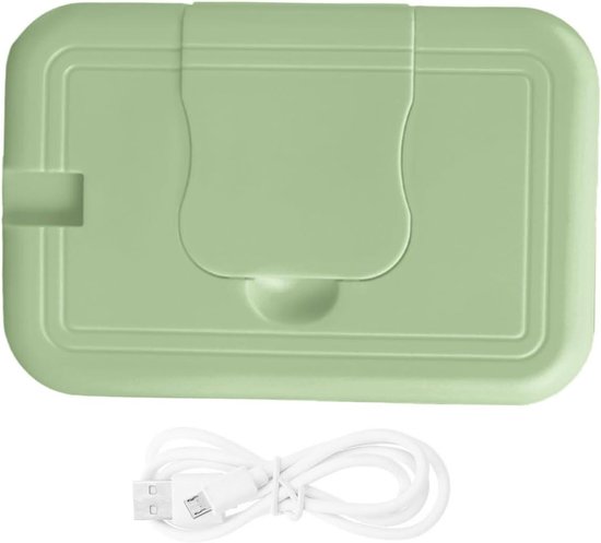 Baby Wipes Dispenser - Vochtig Doekjes Houder - Warm Doekjes Houden - Constante Temperatuur - 175 Gram - Groen