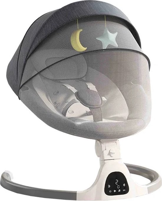 Baby wipstoel - Baby stoel - Schommelstoel Baby - Elektrische Schommelstoel - Bluetooth - 0-30 maanden - Grijs van Merkloos