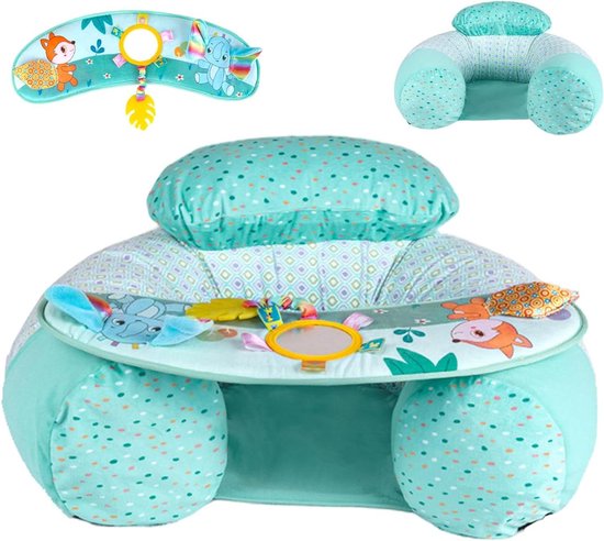 Baby Zetel - Baby Stoel - Zelfstandig Zitten - Met Sensorische Tray - 20 x 5 x 5 cm - Groen