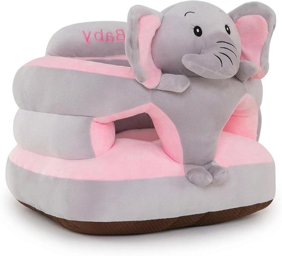Baby Zitstoel - Olifant Stoeltje - Baby Leren Zitten - 360 Graden Ondersteuning - 40 x 39 x 185 cm