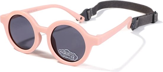 Baby zonnebril - flexibel - met bandje - Roze- silicone van Banzadjustments