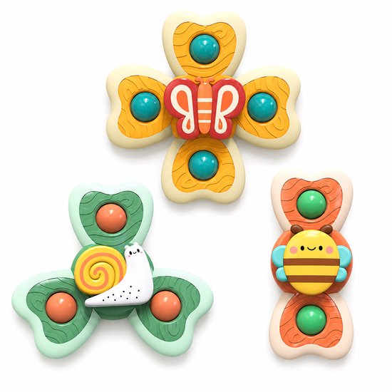 Baby Zuignap Spinners - Sensorisch Speelgoed - 3 Stuks